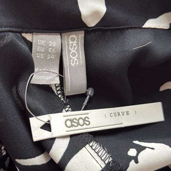 ASOS DESIGN Wrap Front Midi Dress in Abstract Floral Print. Plus Size 24. NWT. - Picture 8 of 10